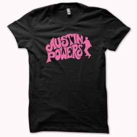 Tee shirt Austin Powers rose/noir