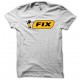 Tee shirt  parodie stylo bic FIX junkie blanc