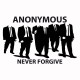 Tee shirt hacktivistes Anonymous never forgive blanc