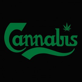 Tee shirt cannabis canabis vert/noir