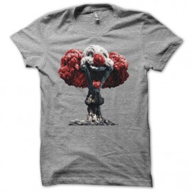 Tee shirt explosion nucléaire clown gris