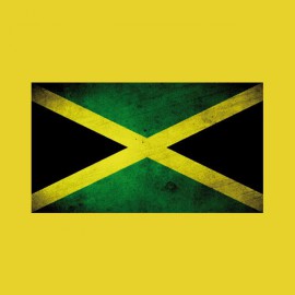 Tee shirt drapeau jamaique vintage jaune