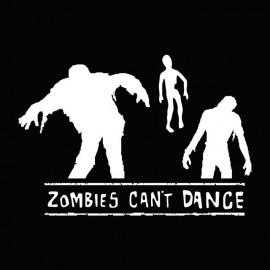Tee shirt zombies can't dance noir