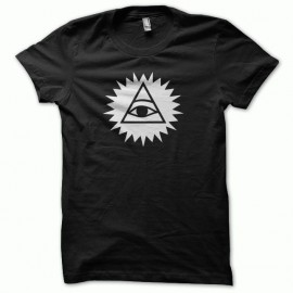 Tee shirt illuminati oeil de la providence blanc/noir