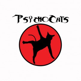 Tee shirt Cosmocats parodie PsychoCats blanc