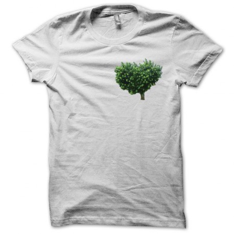 Tee shirt écologie arbre symbole blanc