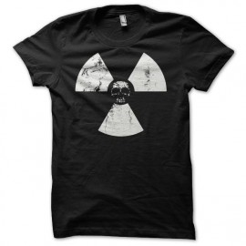 Tee shirt écologie crâne nucléaire grungy noir mixtes tous ages