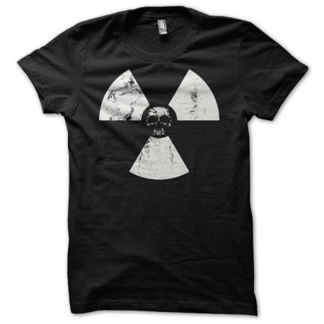 Tee shirt écologie crâne nucléaire grungy noir