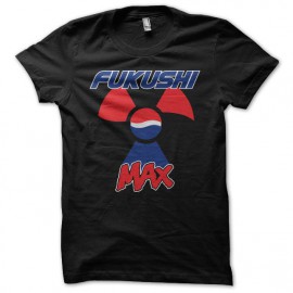 Tee shirt Pepsi Max Fukushima parodie Fukushi Max noir