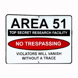 Tee shirt  Area 51 no trespassing blanc