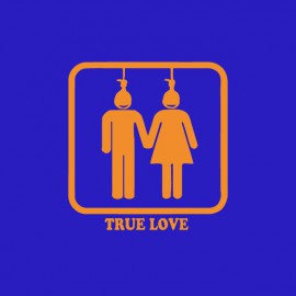 Tee shirt True Love orange/bleu royal