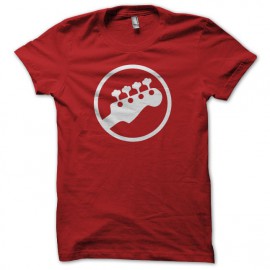 Tee shirt guitare symbole rouge mixtes tous ages