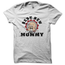 Tee shirt Best New Mommy 2013 blanc mixtes tous ages