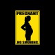 Tee shirt Pregnant No Smoking road sign noir