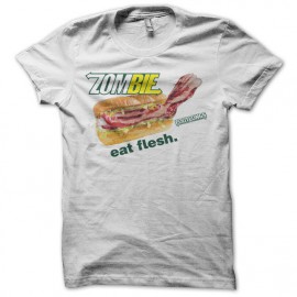 Tee shirt Subway parodie Zombie blanc