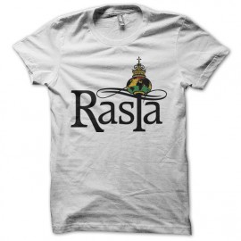 Tee shirt rasta Rastafari symbol blanc