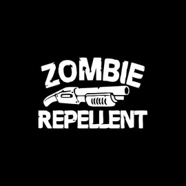 Tee shirt army Zombie replicant repellent fusil à pompe noir
