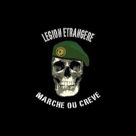 Tee shirt Légion étrangère Marche ou crève noir