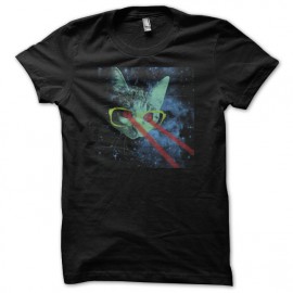 Tee shirt space cats, chats de l'espace Galaxy noir