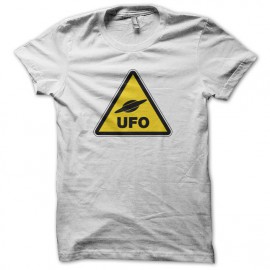 Tee shirt Panneau Danger UFO blanc