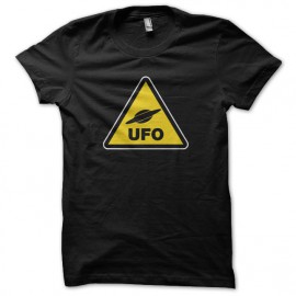 Tee shirt Panneau Danger UFO noir