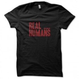 Tee shirt série tv real humans 100% humain rouge/noir