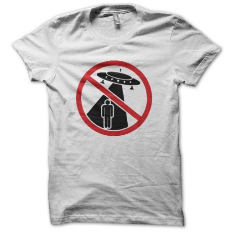 Tee shirt OVNI abduction interdite blanc