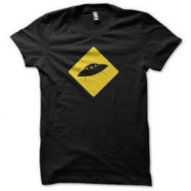 Tee shirt OVNI UFO warning noir