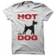 Tee shirt Chien Hot Dog blanc