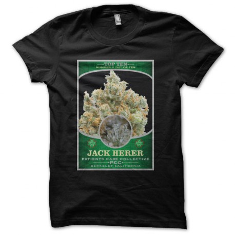 Tee shirt cannabis Jack Herer Top Ten noir