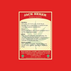 Tee shirt cannabis Jack Herer mostly sativa rouge