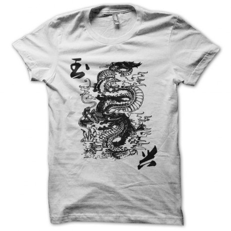 Tee shirt Dragon Chinois artwork blanc