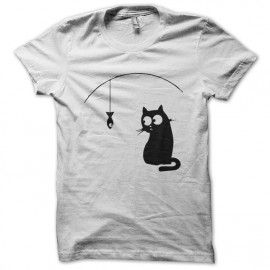 T shirt Black cat not eat white