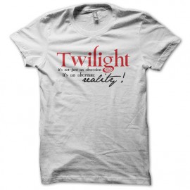 Tee shirt Twilight not obsession alternate reality blanc