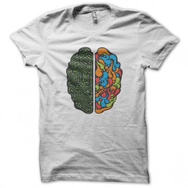 T shirt Brain White