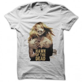 Tee shirt Goldie Hawn parodie Dawn of the dead blanc