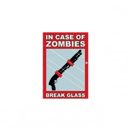 Tee shirt In Case Of Zombies Break Glass blanc
