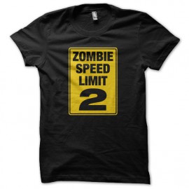Tee shirt panneau Speed Limit 2 zombie noir