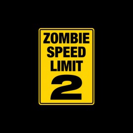 Tee shirt panneau Speed Limit 2 zombie noir