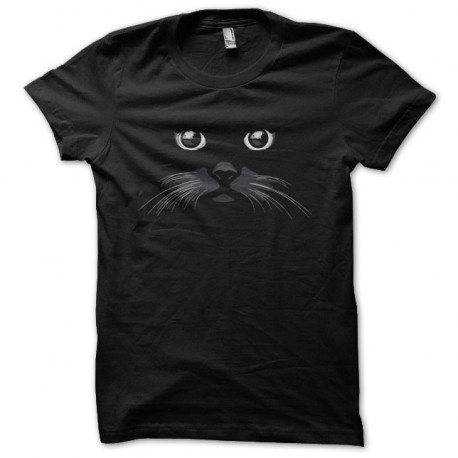 Tee shirt éléments du visage d'un chat noir