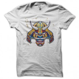 T shirt Samurai machine bomber artwork white