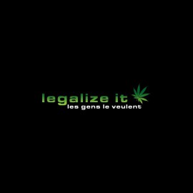Tee shirt Légalisez le cannabis les gens le veulent noir