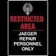 T shirt Restricted area Jaeger repair artwork black