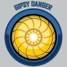 T shirt Gipsy Danger  power booster artwork gray