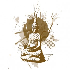 Tee shirt blanc : Buddha .
