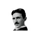 Tee shirt Nikola Tesla portrait blanc