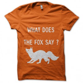 T Shirt fox say ? orange