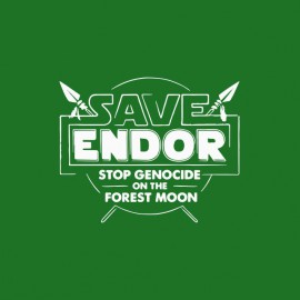 Tee shirt Save Endor the forest moon vert