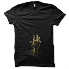 Tee shirt Zombie main réveil noir