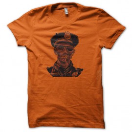 Tee shirt policier zombie orange